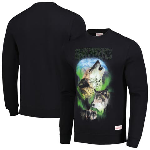 Men's Mitchell & Ness Black Minnesota Timberwolves Moon Pullover Sweatshirt