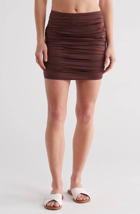 Ruched Miniskirt