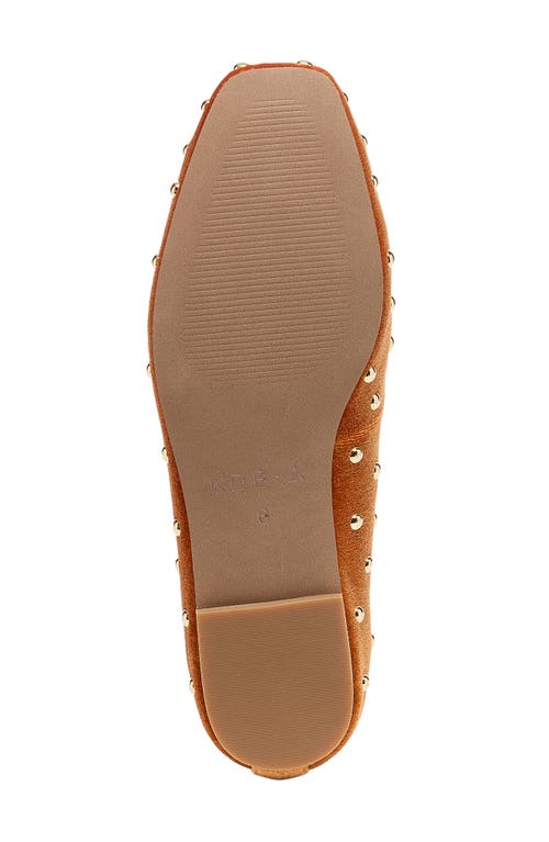 Shop Kelsi Dagger Brooklyn Finley Studded Square Toe Flat In Mustard