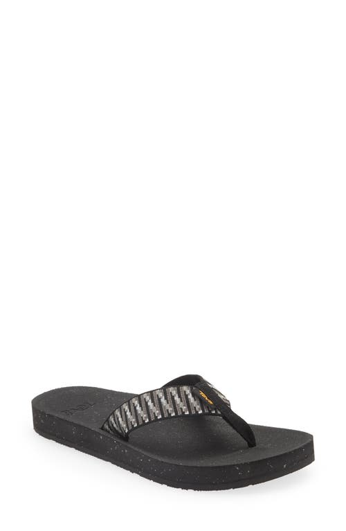 Teva Reflip Womens Slip On Casual Flip-flops In Stacks Black/white
