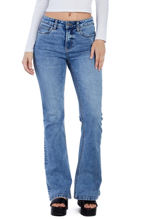 Hint Of Blu Happy High Waist Flare Jeans In Infinite Blue