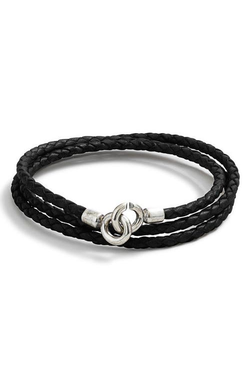 Braided Wrap Bracelet in Black