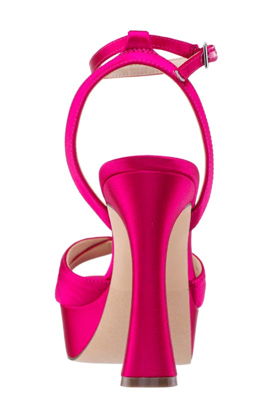 Nina Angie Ankle Strap Platform Sandal In Parfait Pink