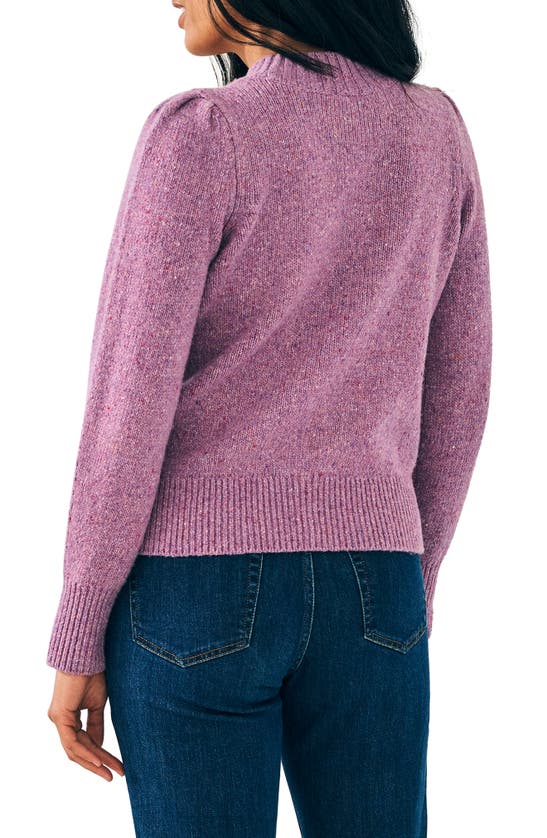 Faherty Jackson Crewneck Sweater In Ice Lilac Heather In Purple