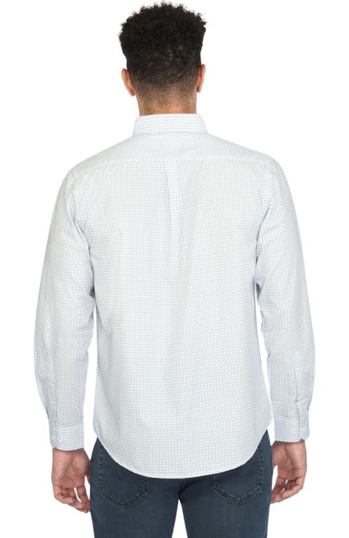 Shop Vustra Square Print Long Sleeve Shirt In White