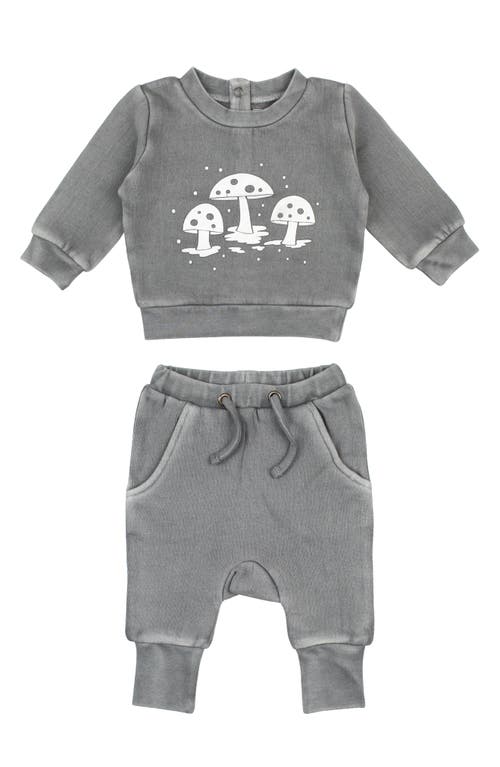 L'OVEDBABY L'OVEDBABY COZY ORGANIC COTTON GRAPHIC SWEATSHIRT & JOGGERS SET 