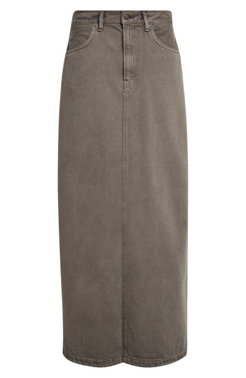 Philo Saxon Denim Maxi Skirt in Anthracite Grey