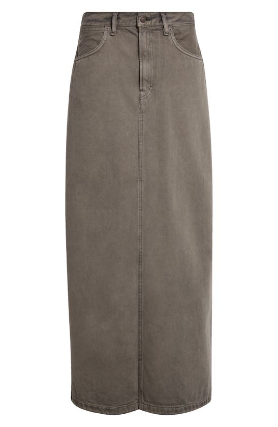 Shop Acne Studios Philo Saxon Denim Maxi Skirt In Anthracite Grey