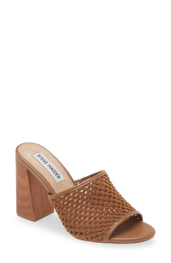 Steve Madden Cataleya Block Heel Sandal In Cognac