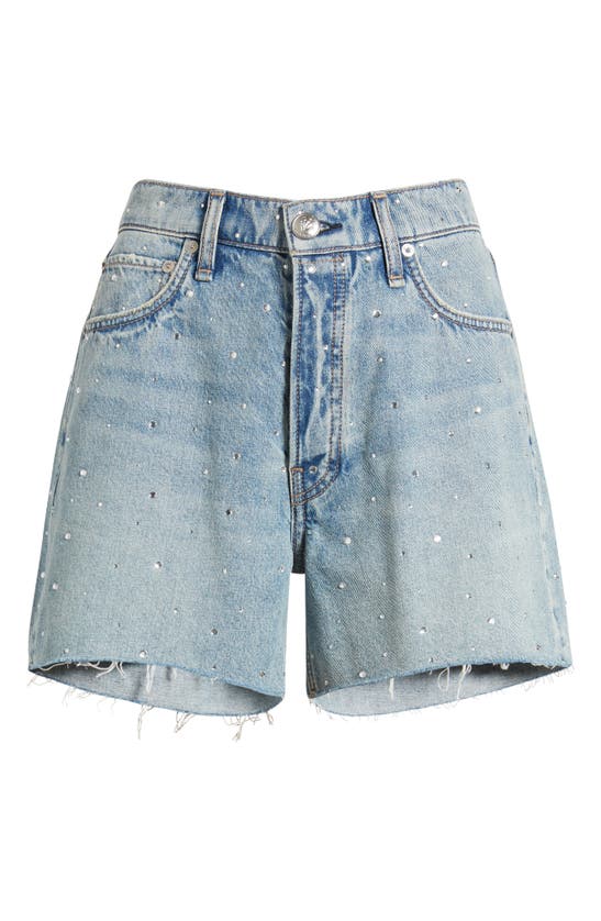 Shop Rag & Bone Rhinestone Cutoff Denim Shorts In Solana Jewel