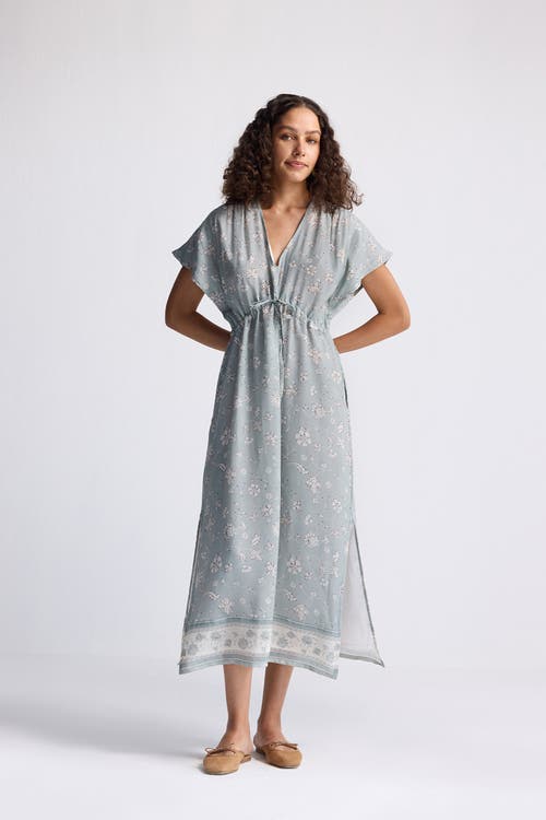 Reistor Gathered Maxi Dress In Serene Symphony