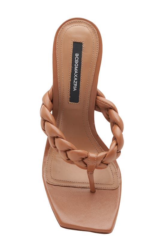 Shop Bcbgmaxazria Bella Leather Sandal In Chestnut