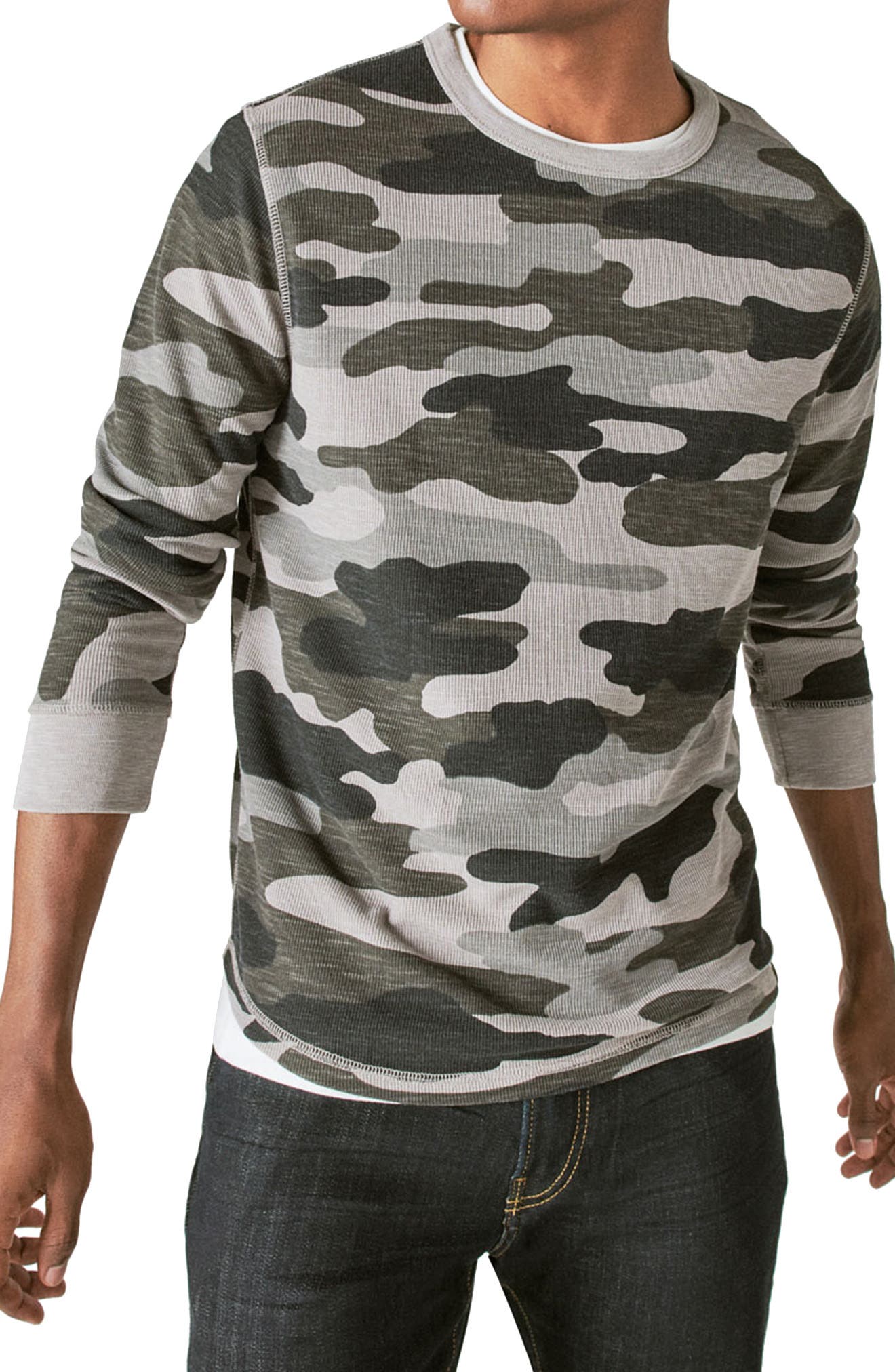 Lucky Brand Camo Print Long Sleeve 