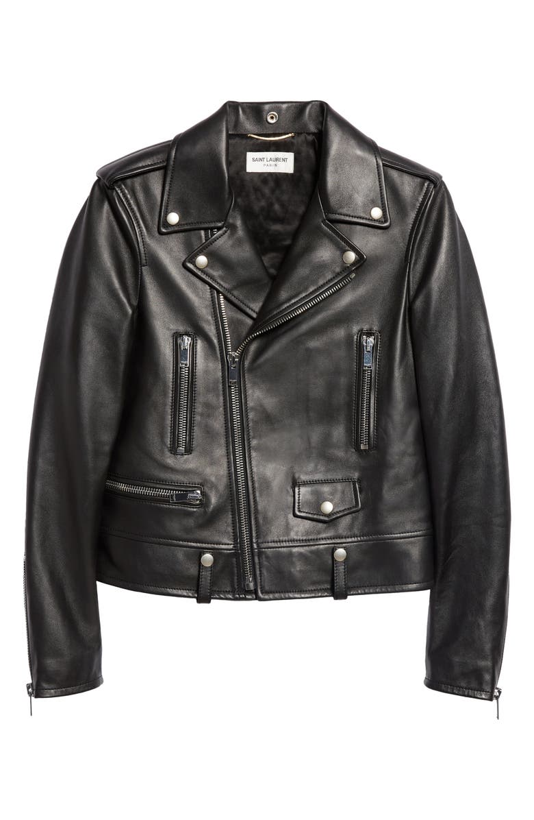 Saint Laurent Leather Moto Jacket | Nordstrom