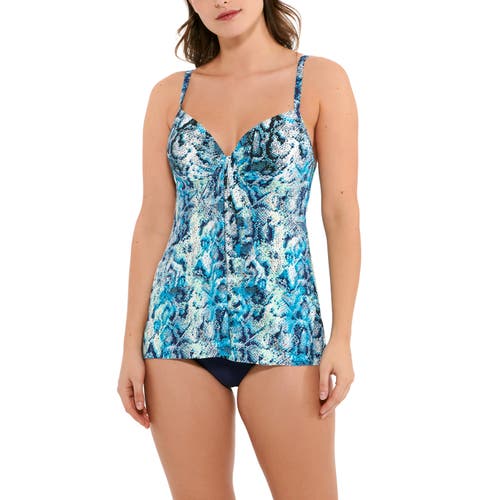 CHRISTINA CHRISTINA SERPENTINA PUSH UP DRAPED TANKINI 