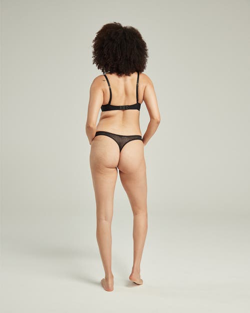 Nudea The Sheer Deco Barely There Thong In Black