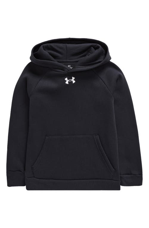 Shop Under Armour Kids' Rival Fleece Hoodie In Black/white