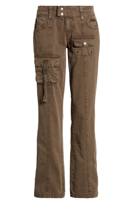 Shop Bdg Urban Outfitters Y2k Romi Bootleg Cargo Pants In Brown