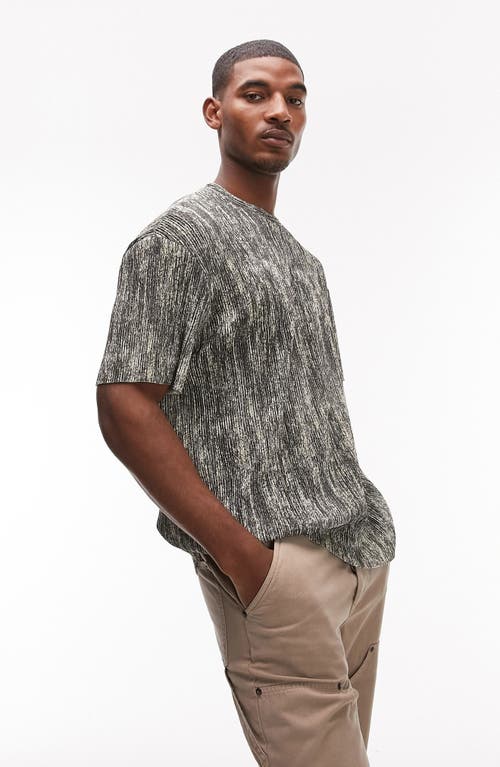 Topman Oversize Textured T-Shirt in Grey at Nordstrom, Size X-Large