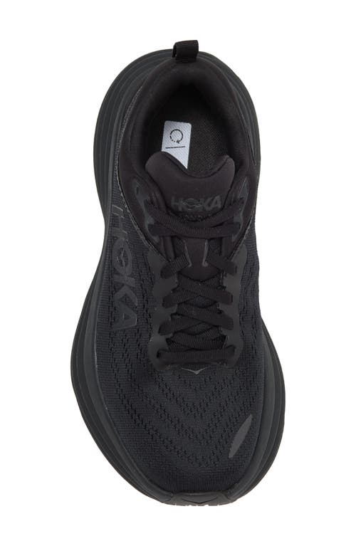 Shop Hoka Bondi 8 Running Shoe In Black/black