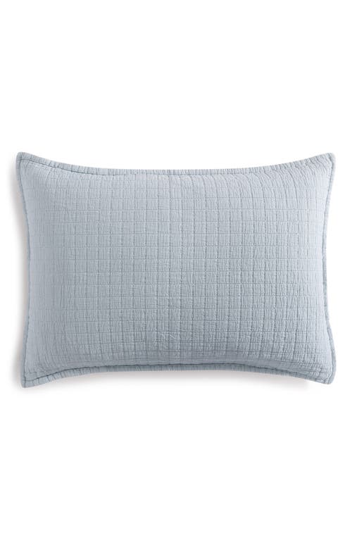 Calvin Klein Essential Washed Jacquard Pillow Sham in Blue 