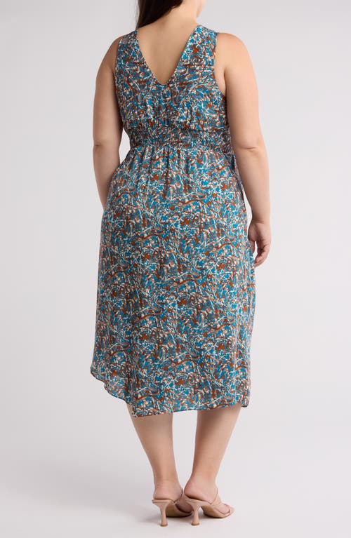 Joie Mercedes Wrap Dress In Fjord Blue Multi