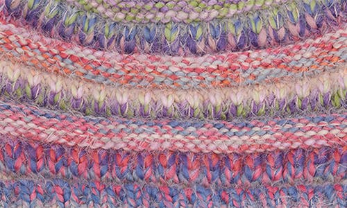 Saachi Knit Multicolor Beanie In Purple Multi