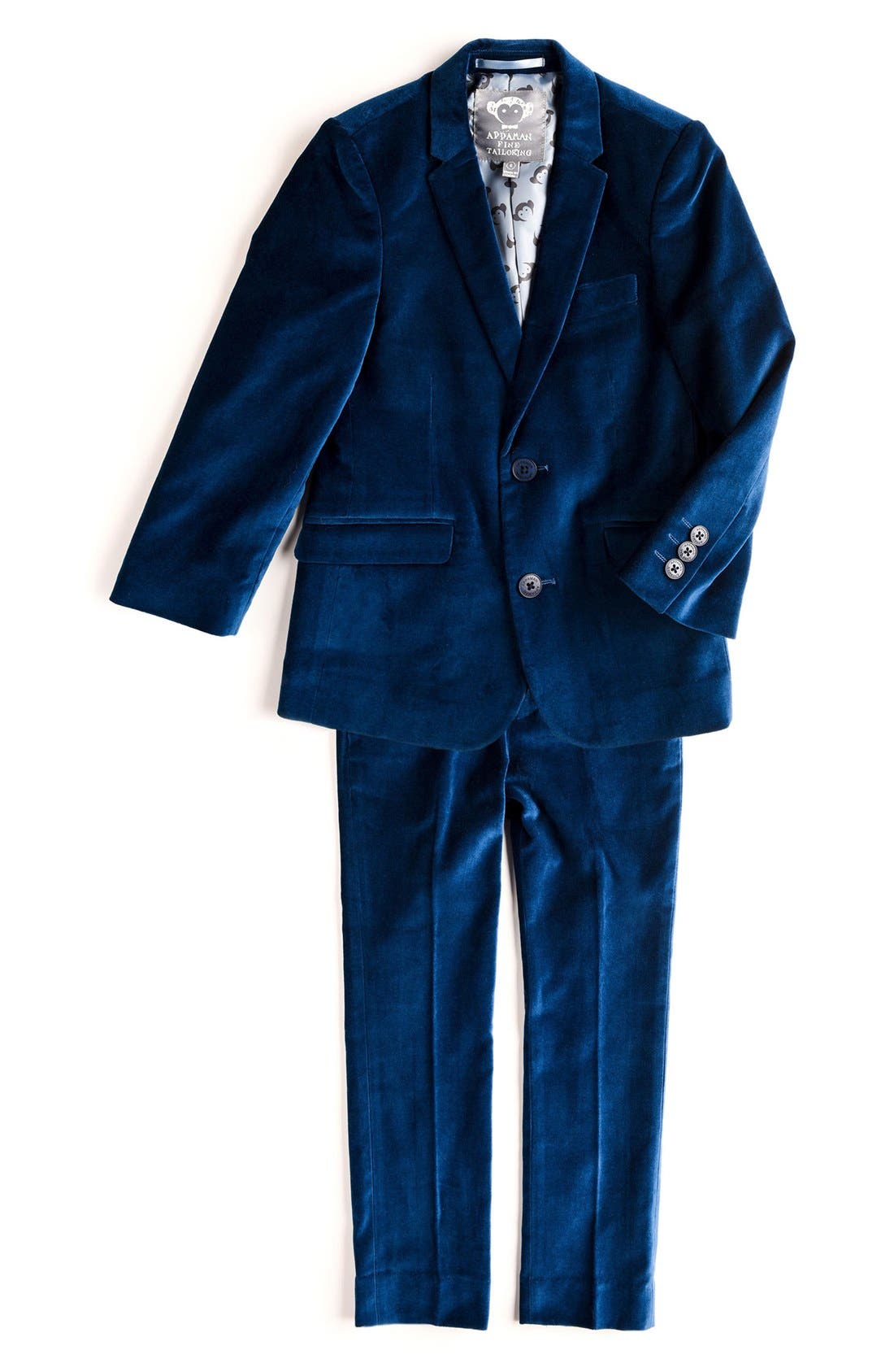 boys blue velvet suit