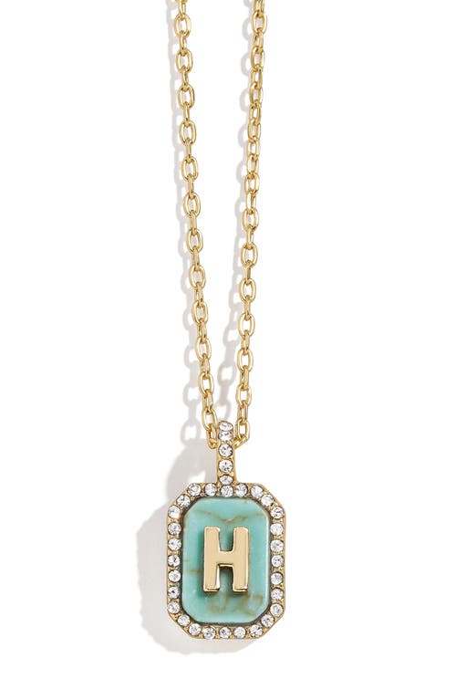 Shop Baublebar Initial Pendant Necklace In Turquoise-h