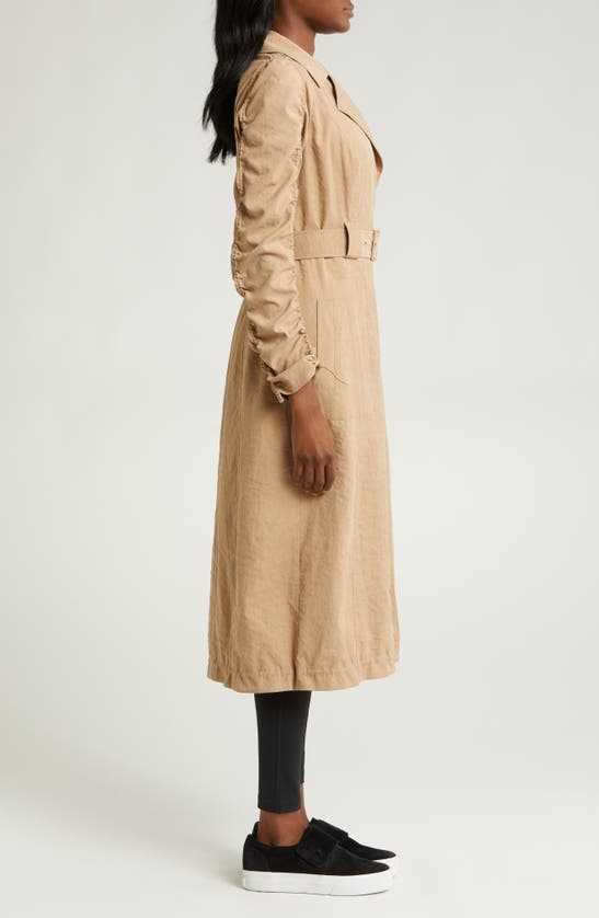 Shop Blanc Noir Penelope Soft Trench Coat In Warm Taupe