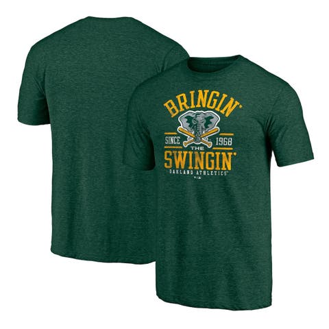 Oakland Athletics Fanatics Branded Women's Ultimate Style Raglan V-Neck T- Shirt - Green