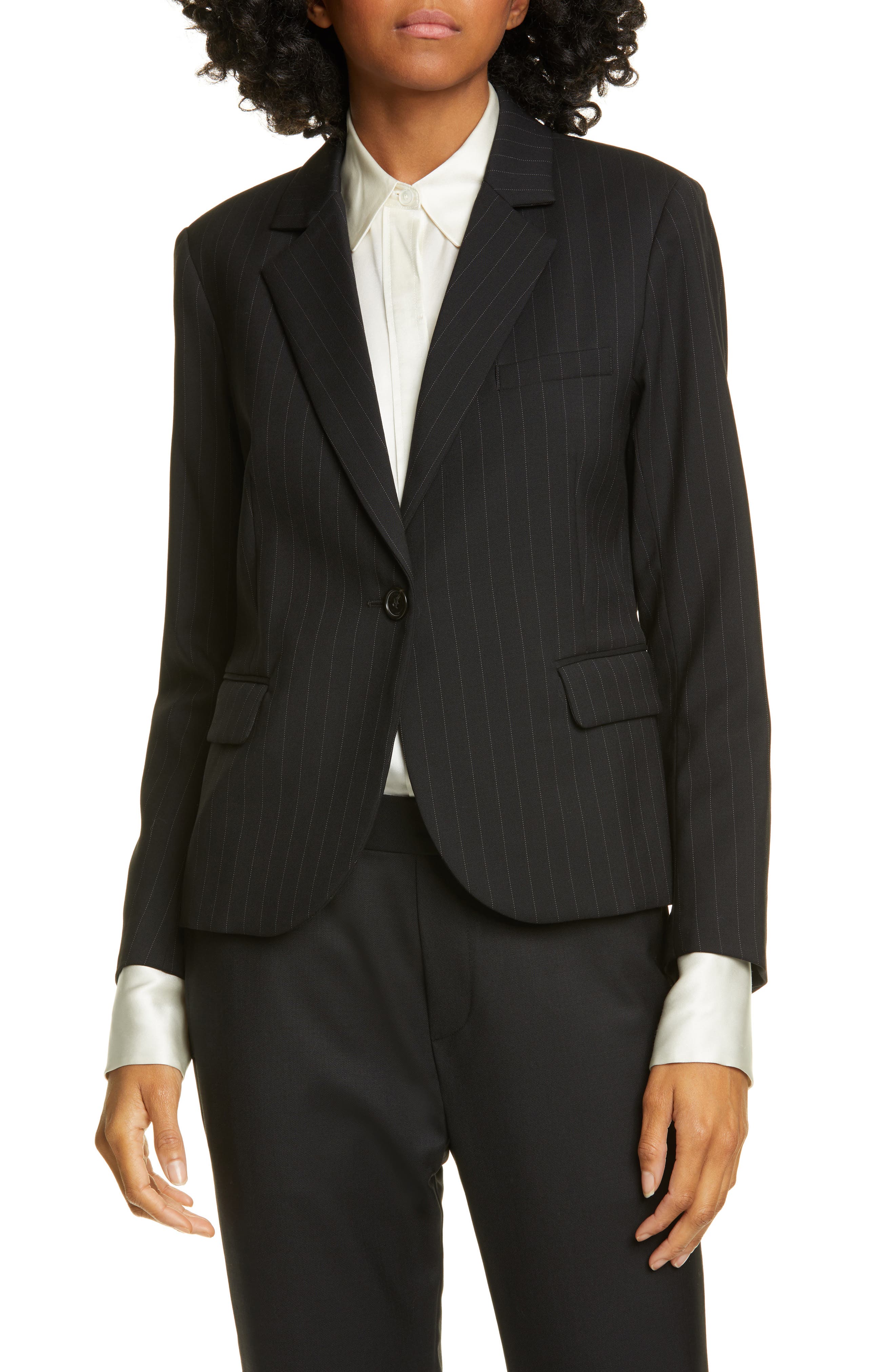 Nili Lotan Coats Julietta Pinstripe Jacket