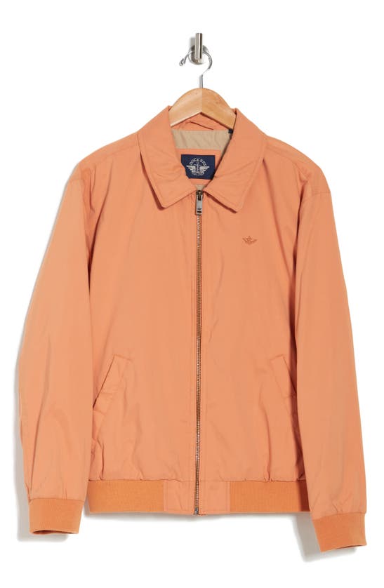 Dockers Micro Twill Golf Bomber Jacket In Apricot