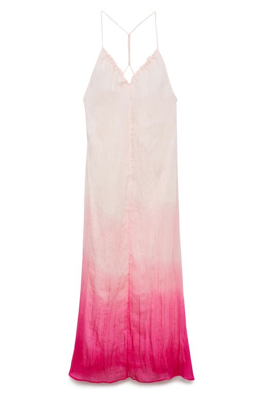 Mango Printed Lyocell Dress Fuchsia In Fuchsia