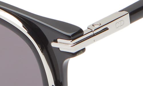 Shop Dior 'blacksuit S14i 49mm Square Sunglasses In Shiny Black/smoke