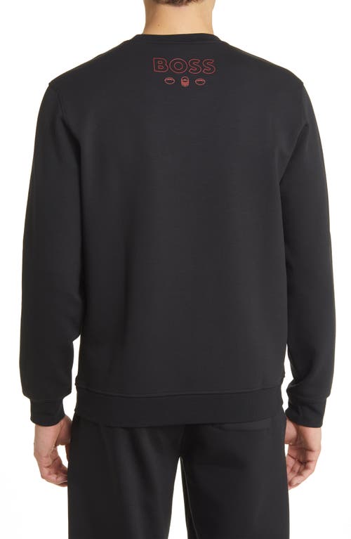 Shop Hugo Boss Boss X Nfl Crewneck Sweatshirt In Kansas City Chiefs Black