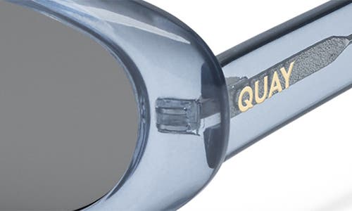 Quay Felt Cute 52mm Gradient Small Oval Sunglasses In Pri/smoke