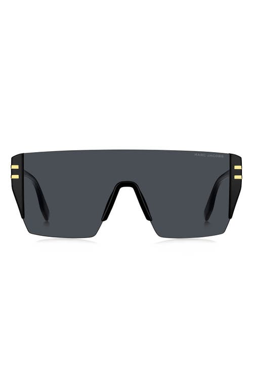 Marc Jacobs 99mm Shield Sunglasses in Black/Grey at Nordstrom