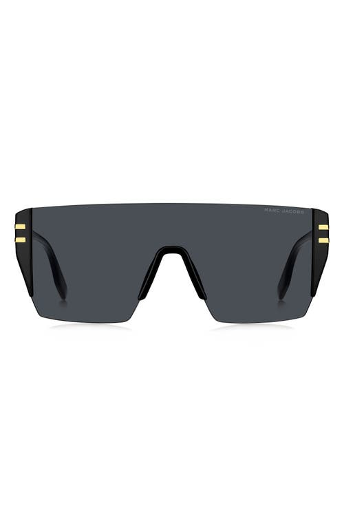 Shop Marc Jacobs 99mm Shield Sunglasses In Black/grey