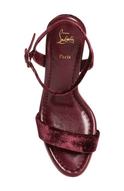 Shop Christian Louboutin Miss Jane Sandal In 7084 Brownie/lin Brownie