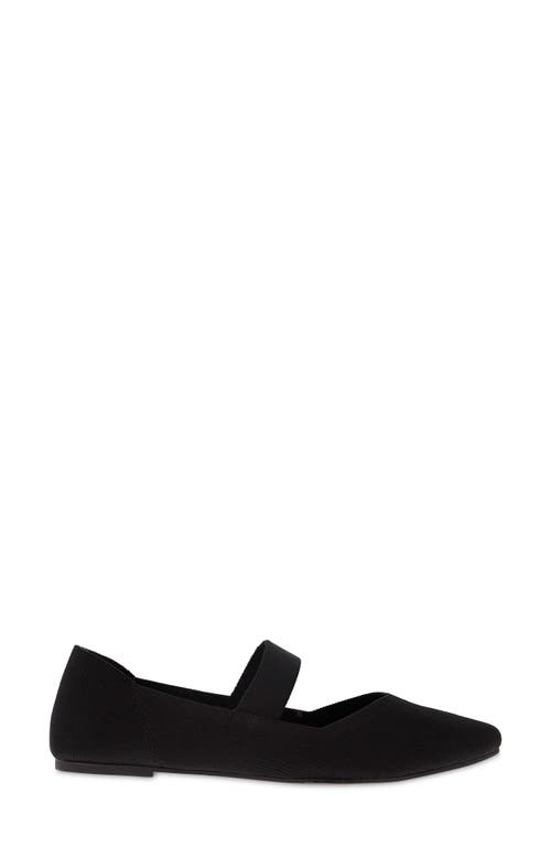 Mia Kylia Pointed Toe Mary Jane Flat In Black