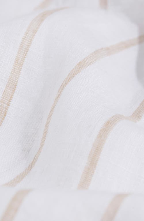 Vineyard Vines Linen Striped Shirt In S Stripe -white/capp