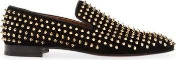 Christian Louboutin Dandelion Spikes Suede Loafers