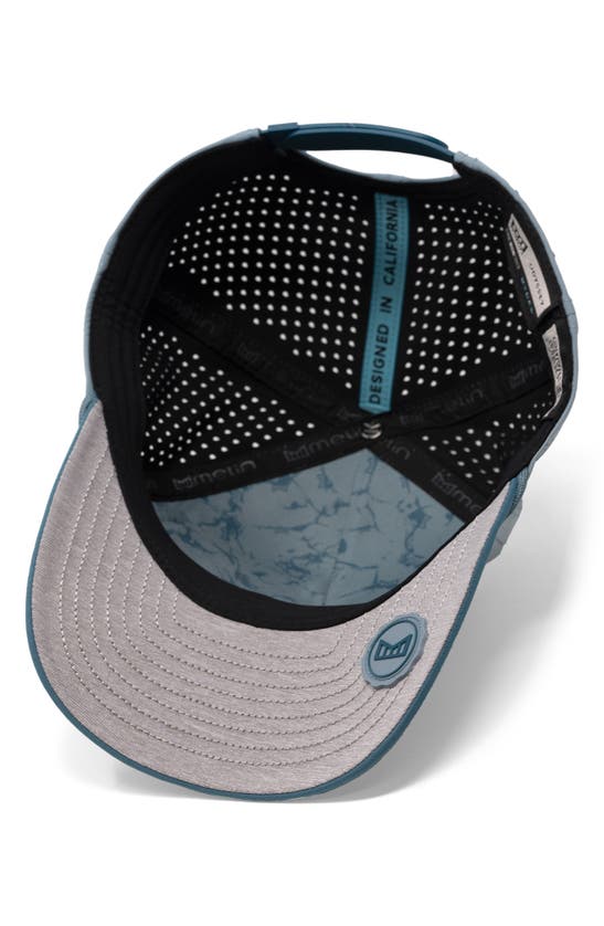 Shop Melin Odyssey Rope Bulls Icon Hydro Performance Snapback Hat<br> In Blue Haze/ Pool Blue