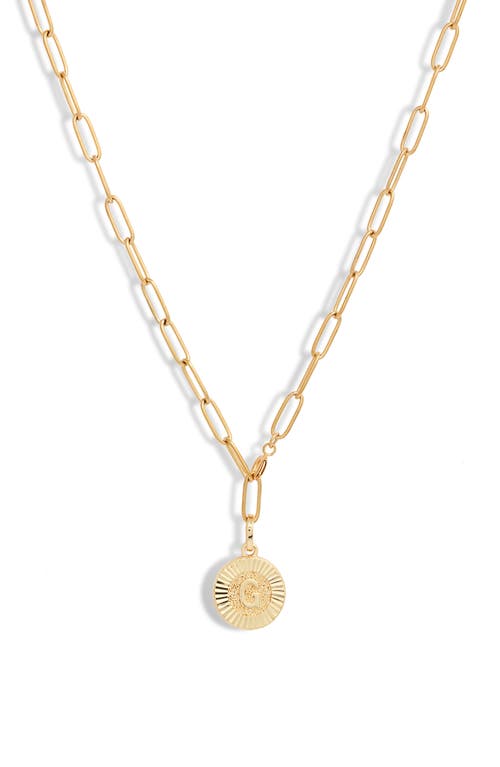 Bracha Initial Medallion Y-Necklace in Gold - G