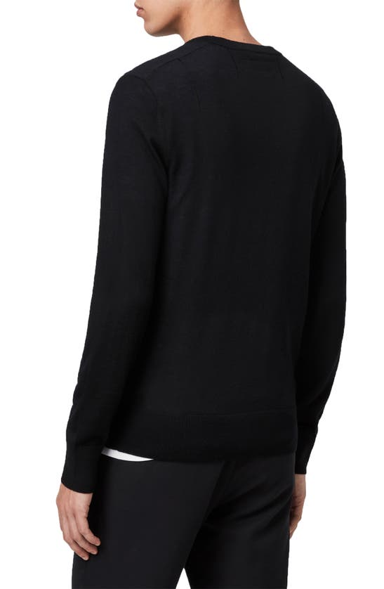 Shop Allsaints Mode Slim Fit Wool Sweater In Black