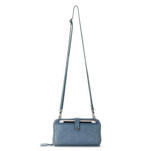 Shop The Sak Iris Smartphone Crossbody In Maritime Wave Emboss