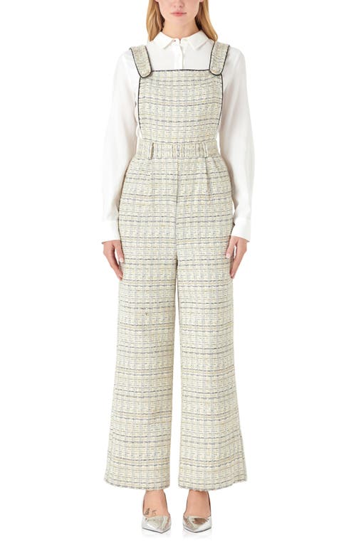 Tweed Overalls in Multi Ivory