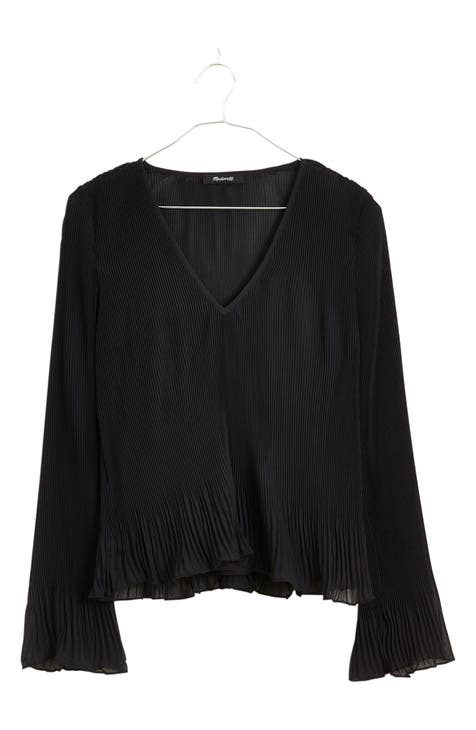 Marcia Pleated Bell Sleeve Top