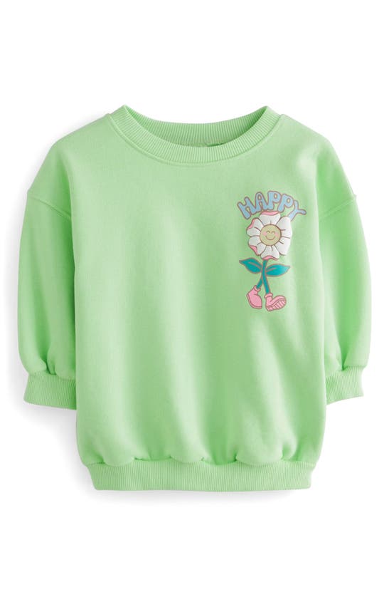Shop Next Kids' Crewneck Graphic Sweatshirt In Green